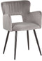 SANILAC - Eetkamerstoel set van 2 - Grijs - Fluweel