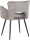 SANILAC - Eetkamerstoel set van 2 - Grijs - Fluweel