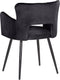 SANILAC - Eetkamerstoel set van 2 - Zwart - Fluweel