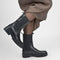 PS Poelman Bond - Dames Leren Chelsea Enkellaarzen - Chunky Zool 4,5 cm - Zwart - Maat 38