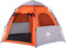vidaXL - Kampeertent - 4-persoons - snelontgrendeling - grijs - en - oranje