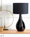 SANTEE - Tafellamp - Zwart - Porselein