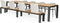 Santos dinning tafel 220x100cm antraciet