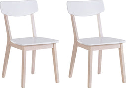 SANTOS - Eetkamerstoel - Lichte houtkleur - MDF