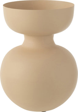 J-Line vaas Thibault - aluminium - beige - small