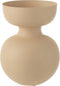 J-Line vaas Thibault - aluminium - beige - small