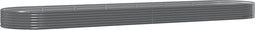 vidaXL - Plantenbak - 600x140x36 - cm - gepoedercoat - staal - grijs