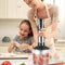 Royalty Line® ESMS800 Staafmixer Set - 3 in 1 Mixer / Hakmolen / Garde - 800W - BPA Vrij - Handmixer - 20 Snelheidsinstellingen - RVS / Rood