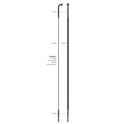 Sapim Spaak 14-228 CX-Ray plat zwart met nippel (20st)