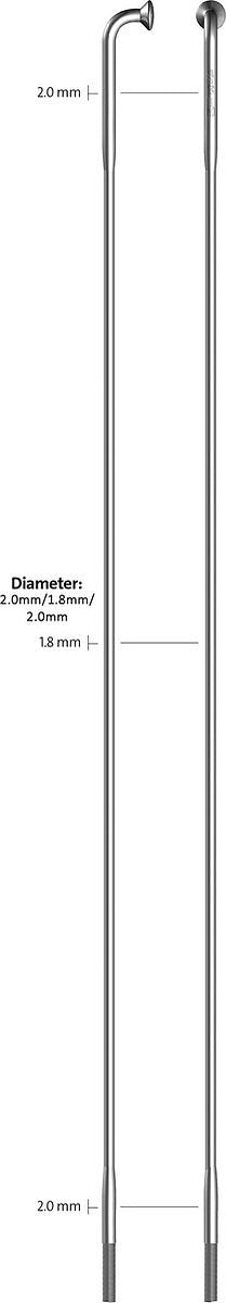 Sapim Spaak 14-254L Race RVS zonder nippel (100st)