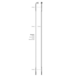 Sapim spaak 14-266 cx-ray plat zilver met nippel (20st)