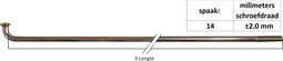 Sapim Spaken 14g - 272 Mm Zonder Nippel Staal 144 Stuks