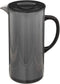 Sapkan/schenkkan karaf met deksel 1950 ml zwart - Formaat: 18 x 10,5 x 25 cm - Materiaal: kunststof