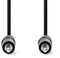 Nedis - Stereo-Audiokabel - 3,5 mm Male - 1 m - Zwart