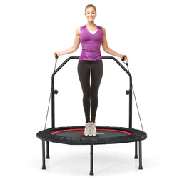 Coast Fitness Trampoline - Opvouwbare Mini Trampoline - Verstelbare Handgreep Ø101 cm Rood