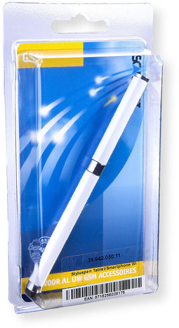 Scanpart 33422 - Styluspen en balpen - Voor touchscreen en papier - Wit