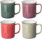 Sara beker d6xh6,8cm 12cl 4 asspink - purple - greige - petrol 4 stuks