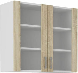 SARA hoge kast - 2 deuren - Sonoma eiken decor - L80xD31xH71,5 cm - Made in Poland