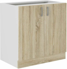 SARA lage kast - 2 deuren - Sonoma eiken decor - L80xD48xH82 cm - Werkblad niet inbegrepen - Made in Poland