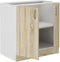 SARA lage kast - 2 deuren - Sonoma eiken decor - L80xD48xH82 cm - Werkblad niet inbegrepen - Made in Poland