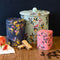 Sara Miller London - Bewaarblik Orchard Songbirds - Zangvogels - Roze - Vierkant - Blik - 7 x 7 x 10 cm