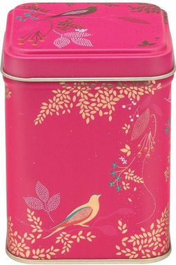 Sara Miller London - Bewaarblik Vogels - Roze - Vierkant - Blik - 7 x 7 x 10 cm