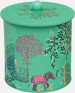 Sara Miller London - Bewaarbus India - Bewaarblik - Olifant - Rond - Blik - Ø 17 x 17 cm