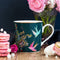 Sara Miller London - Chelsea Mug Dark Green - Mok - Donker groen - Vogels - Ø 9,8 cm, H 10,6 cm, 0,34 l