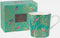 Sara Miller London - Chelsea Mug Green- Mok - Groen - Vogels - Ø 9,8 cm, H 10,6 cm, 0,34 l