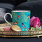 Sara Miller London - Chelsea Mug Green- Mok - Groen - Vogels - Ø 9,8 cm, H 10,6 cm, 0,34 l