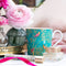 Sara Miller London - Chelsea Mug Green- Mok - Groen - Vogels - Ø 9,8 cm, H 10,6 cm, 0,34 l