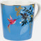 Sara Miller London - Chelsea Mug Light Blue - Mok - Navy blauw - Vogels - Ø 9,8 cm, H 10,6 cm, 0,34 l