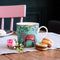 Sara Miller London - India Mug Light Jade - Mok - Groen - Elephant - Olifant - Ø 9,8 cm, H 10,6 cm, 0,34 l