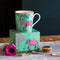 Sara Miller London - India Mug Light Jade - Mok - Groen - Elephant - Olifant - Ø 9,8 cm, H 10,6 cm, 0,34 l