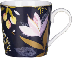 Sara Miller London - Orchard Mug Navy - Blauw - Mok - Ø 9,8 cm, H 10,6 cm, 0,34 l