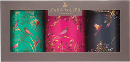 Sara Miller London - Set van 3 Bewaarbussen Chelsea - Bewaarblik - Vogels - Rond - Blik - Ø 10,5 cm - Hoogte: 15 cm