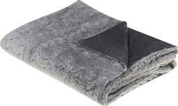 SARASWATI - Plaid - Grijs - 150 x 200 cm - Polyester