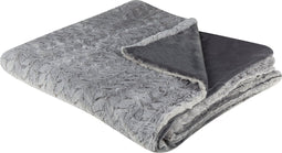 SARASWATI - Plaid - Grijs - 200 x 220 cm - Polyester