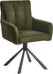 SARDOAL - Eetkamerstoel set van 2 - Donkergroen - Stof