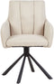 SARDOAL - Set van 2 eetkamerstoelen - Beige - Polyester