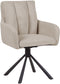 SARDOAL - Set van 2 eetkamerstoelen - Taupe - Polyester