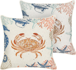 SARGASSUM - Sierkussen set van 2 - Beige - 45 x 45 cm - Linnen