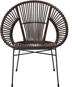 SARITA - Eetkamerstoel - Bruin - Rotan