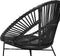 SARITA - Eetkamerstoel - Zwart - Rotan