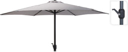 Aluminium Parasol met handig opdraaisysteem - Ø300 cm - Lichtgrijs