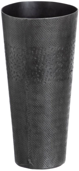 Vaas Grijs Metaal 15 x 15 x 31 cm