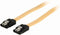 SATA Kabel - 6 Gbps - SATA 7-Pins Female - SATA 7-Pins Female - Vernikkeld - 1.00 m - Plat - PVC - Geel - Polybag