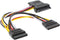 SATA (m) - 3x SATA (v) voeding splitter - 0,15 meter