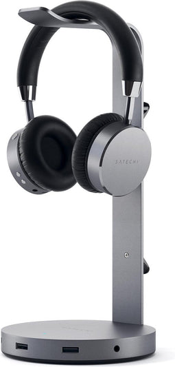 Satechi Aluminum Hoofdtelefoon standaard & Hub - Space Grey