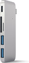 Satechi Type-C USB Passthrough Hub - Silver